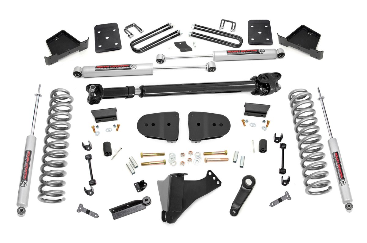 Ford F-250 Super Duty Suspension Lift Kit - Rough Country - 6 Inch Lift Kit | OVLDS | D/S - 2023+